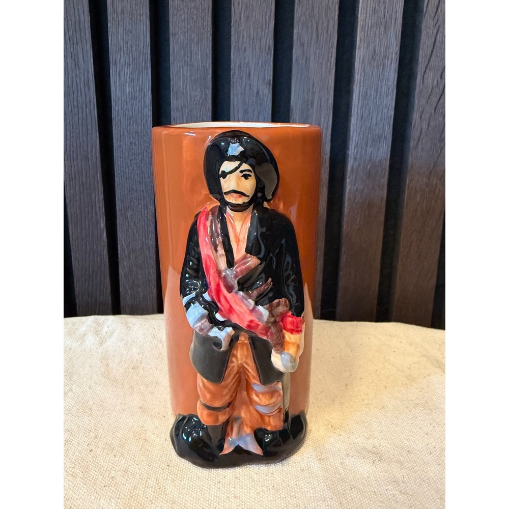 Jolly Roger Pirate Skull Crossbones 3D Tiki Cup/Mug DW542 Orchids